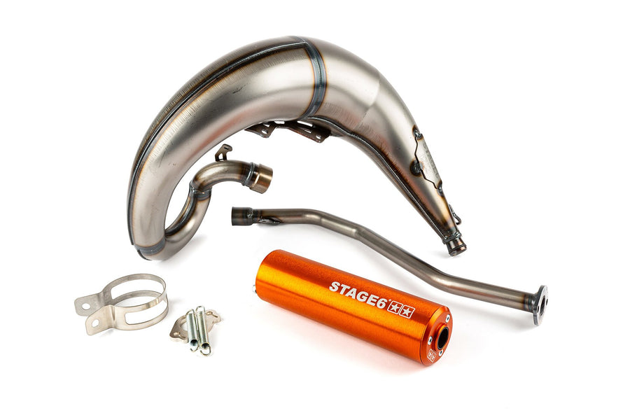 Beta RR-T SM 50 2T - Exhaust Streetrace High Mount left orange
