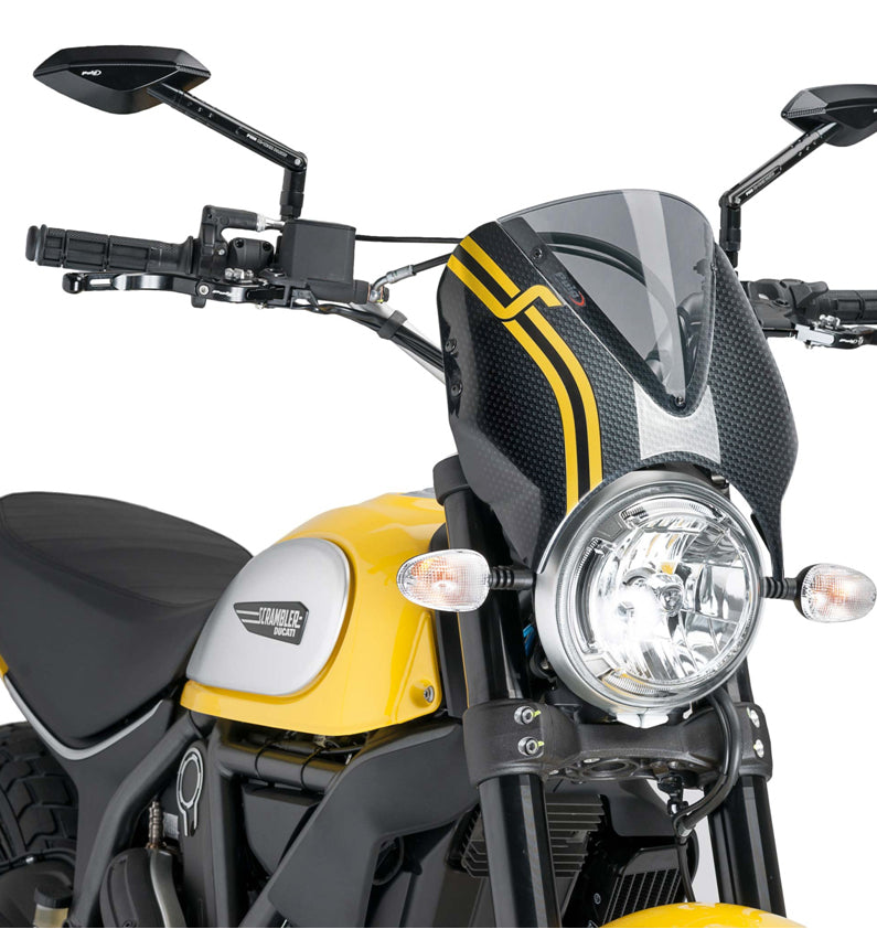 DUCATI SCRAMBLER DESERT SLED [2025] – RetroVision Windshield Visor – Black