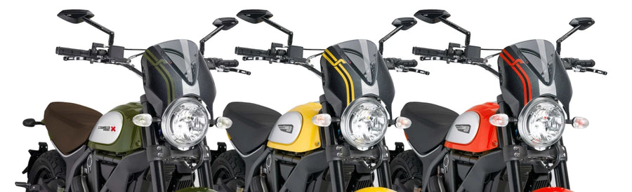 DUCATI SCRAMBLER DESERT SLED [2025] – Visière de pare-brise RetroVision – Solide
