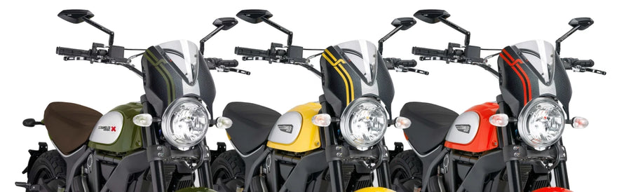DUCATI SCRAMBLER DESERT SLED [2025] – Visière de pare-brise RetroVision – Teintée