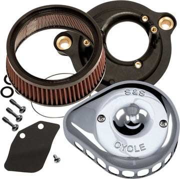 Harley-Davidson FLI 1868 Hydra-Glide Revival 114 [2024] - Mini Teardrop Stealth Luftfilter-Kit – Oberfläche: Silber – Bild 1