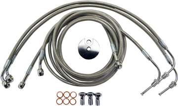 harley davidson fltr [LA CHOPPERS] - Kit de conduites de frein en acier inoxydable
