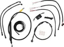 Harley Davidson Fxdrs 114 [LA CHOPPERS] – Komplettes Midnight geflochtenes Lenkerzug-/Bremsleitungs-Kit