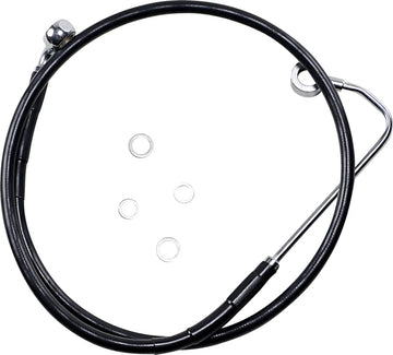 harley davidson fxs [DRAG SPECIALTIES] - Extended Black Vinyl Brake Line Kit