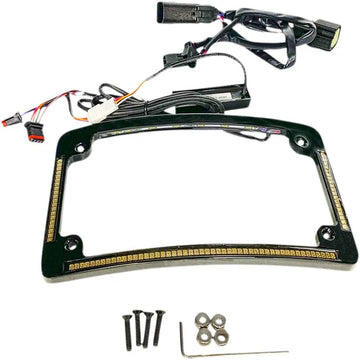 harley davidson flhr [CUSTOM DYNAMICS] – LED radius license plate frame - 0