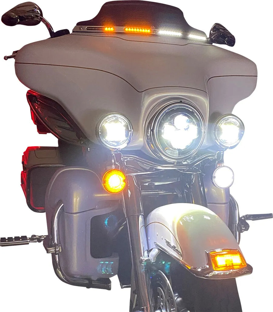 Harley Davidson Flhtcui [CUSTOM DYNAMICS] - Garniture de pare-brise Batwing LED dynamique Genesis® 4