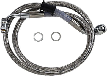 harley davidson flde [DRAG SPECIALTIES] – Verlängerte Edelstahl-Bremsleitung
