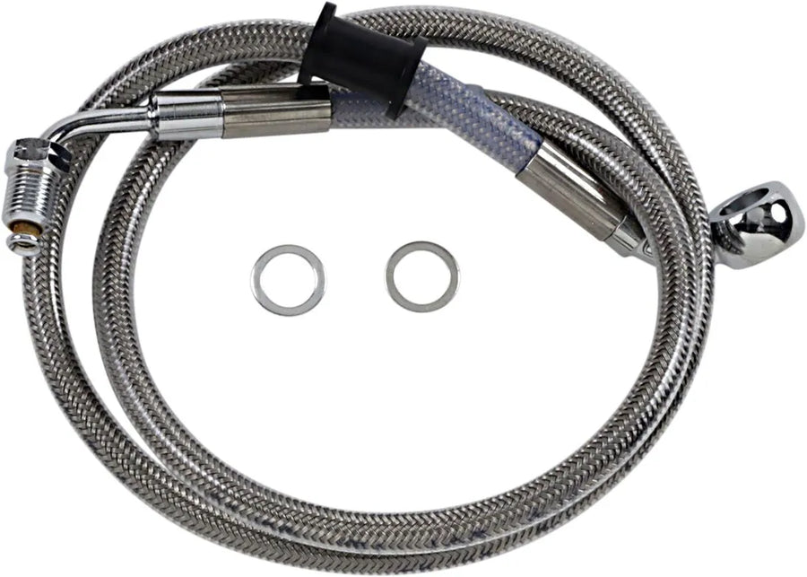 harley davidson flde [DRAG SPECIALTIES] - Conduite de frein rallongée en acier inoxydable