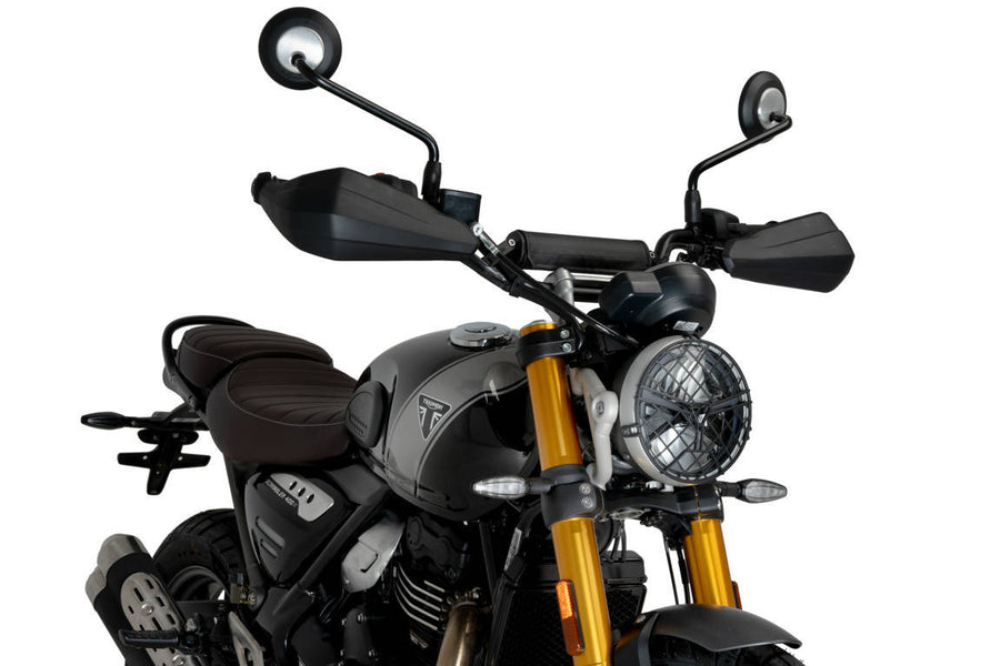 TRIUMPH SCRAMBLER 400X [2025] – Retro-Verkleidungscheibe – Schwarz