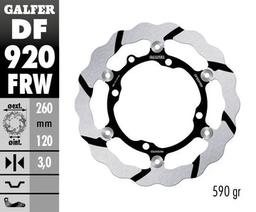 Sherco SEF-R 250 [2014] - floating wave brake disc, grooved – picture 2