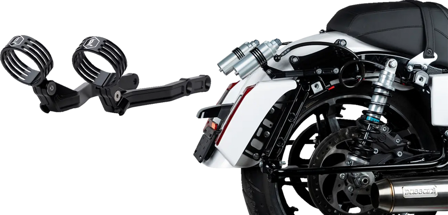Harley-Davidson FLHXSE 1977 Street Glide CVO 121 [2024-2025] - REVO ARC Billet Remote Reservoir Outer Mounts - Image 3