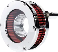 Harley-Davidson FXR 1340 Super Glide [1994] - BA Luftfilterkit – Oberfläche: Verchromt, Rot – Bild 4
