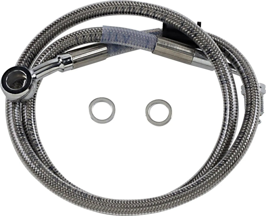 harley-davidson street bob [DRAG SPECIALTIES] – Extended stainless steel brake line