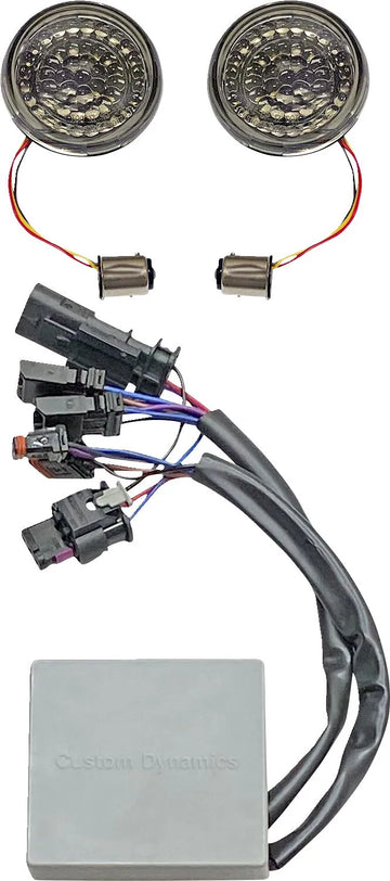 Harley-Davidson Street Bob [CUSTOM DYNAMICS] – Inserts de clignotants à puce LED SMART - 0