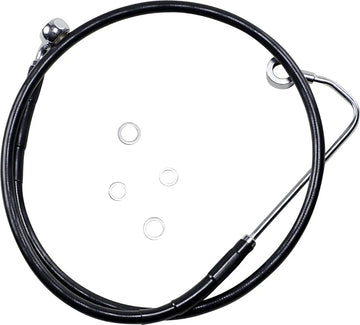 harley davidson fxs [DRAG SPECIALTIES] - Extended Black Vinyl Brake Line Kit - 0