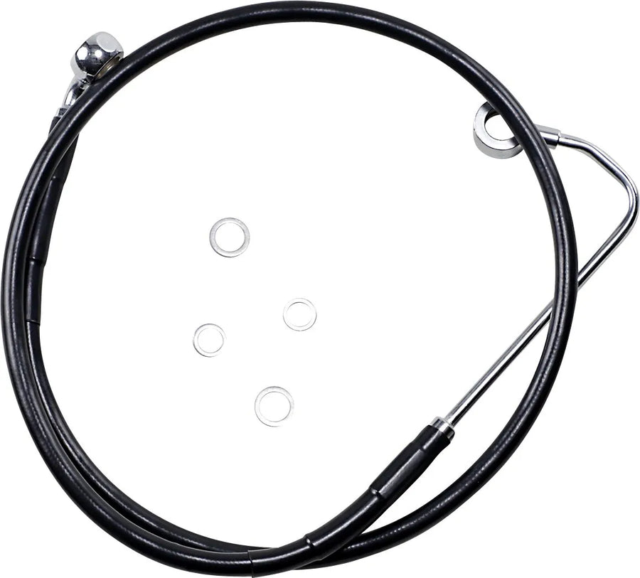 harley davidson fxs [DRAG SPECIALTIES] - Extended Black Vinyl Brake Line Kit