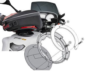 Yamaha XT 1200 ZE Super Ténéré [2014–2020] – Befestigungsring für Tanklock