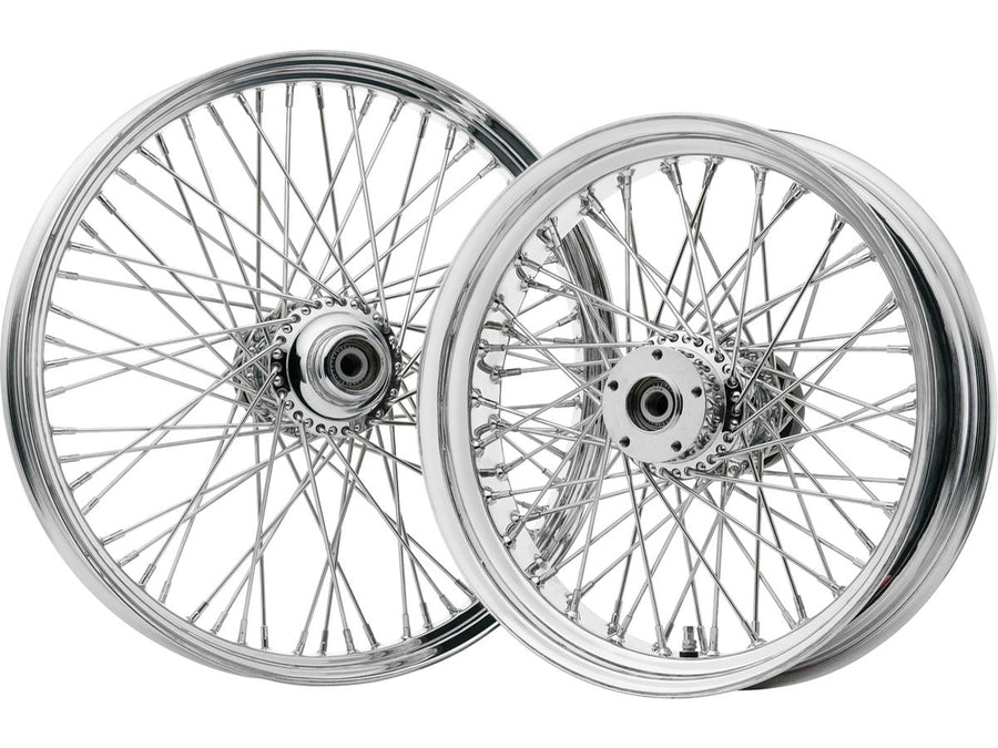 Harley Davidson per 3 [1950-1950] -60 Spokes 18x5.50 CHROME WHEELS