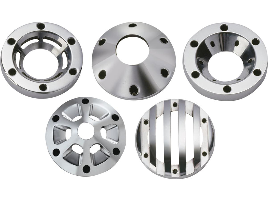 Harley Davidson - 4 "TRAPPCAPS EXTÉRIEURS End Cap Trapp Kegel aluminium POLIED 4"