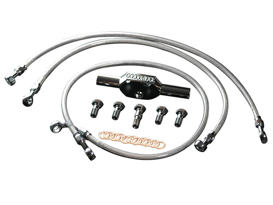 Harley Davidson FXSTBI [2006-2006] – High-End Bremsleitungssatz, Zwei-Leitungs-Set
