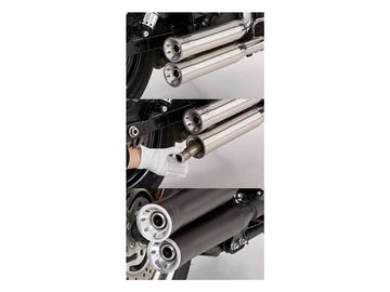 Harley Davidson Flstf [2014-2016] -Dove Grooves Mutandine Silisse silenziatore lucido - 0