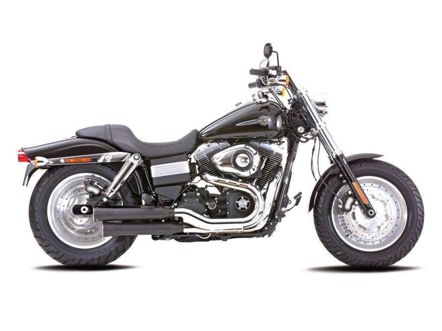 Harley Davidson FXDF [2014-2016] -Double Grooves Slip-on Spiler Black Satin
