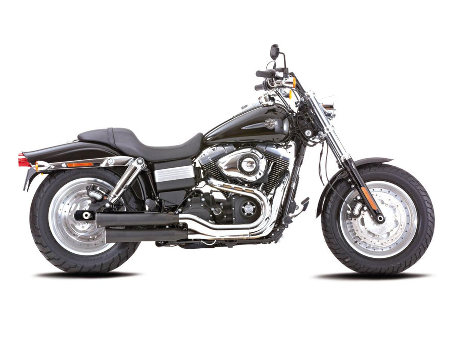 Harley Davidson FXDF [2014-2016] -Double Grooves Slip-on Spiler Black Satin