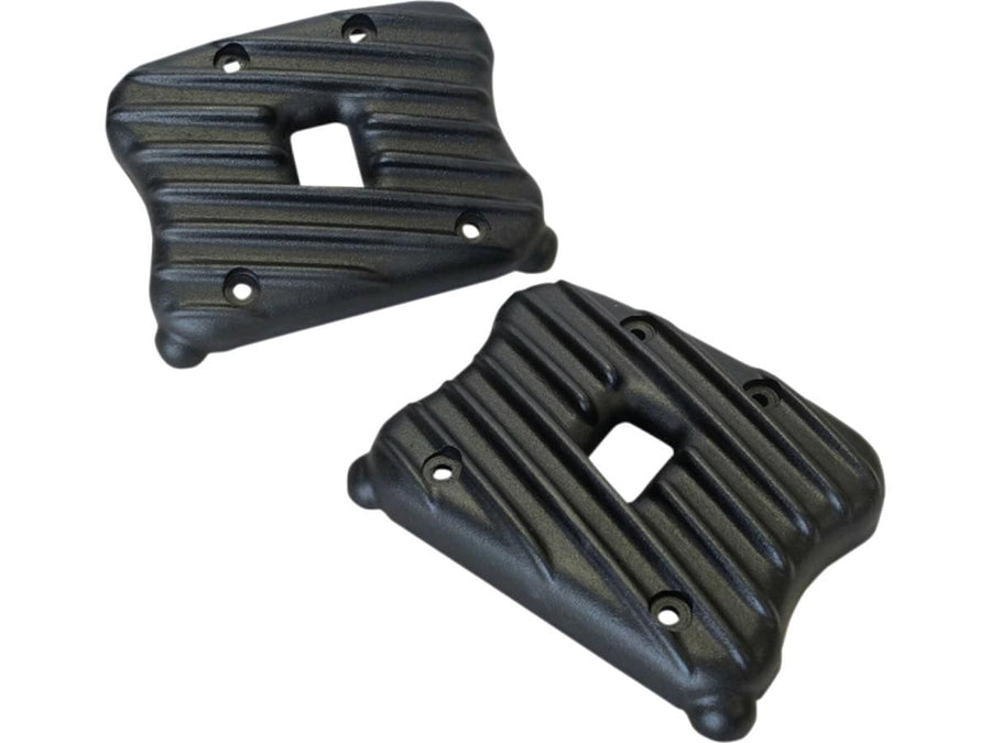 Harley Davidson Dyna [1999-2017] -ribsters Rocker Box Cover Black Cut