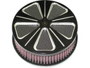 Harley Davidson-Horn Hi-Flow Air Filter Chrome-3