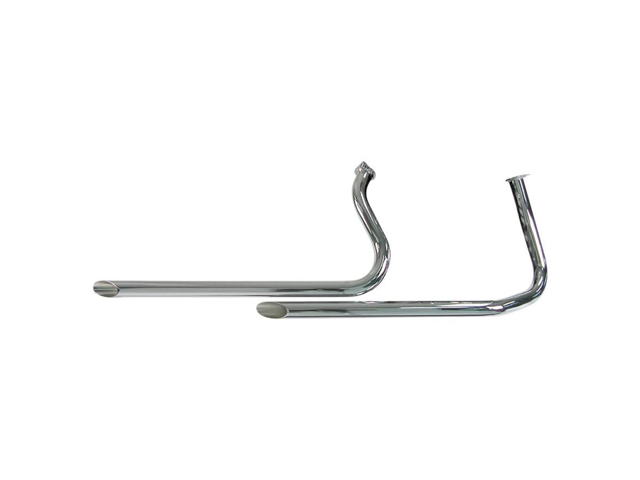 Harley Davidson Fl Shovel [1966-1969] -Shovel Generator Drag Pipes Chrome 1,75 "