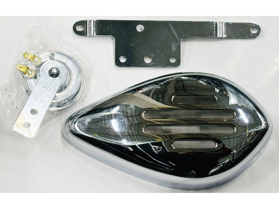 Harley Davidson-smooth slit horn set, horizontal