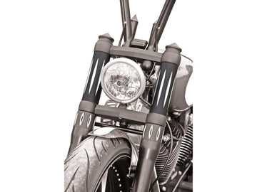 Harley Davidson Dyna Note [2006-2017]-Upper forking caps polished aluminum