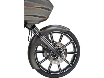 Harley Davidson Touring [1986-2013] -deep Cut Fork Protection Black Anodisé - 0