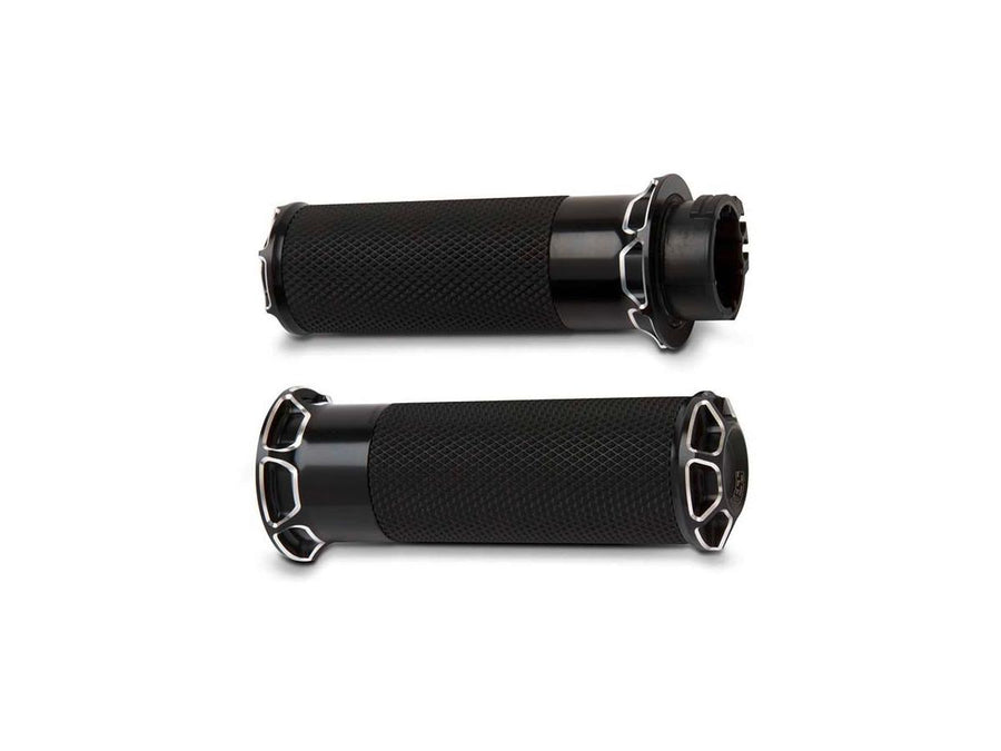 Harley Davidson Touring [2008-2024]-Snit fusion handles black anodized 1 "