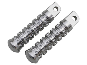 Harley Davidson Sportster [1991-2020]-ribbed footrest chrome