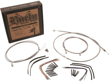 Harley Davidson FLSTC [2000-2003] -14 "set di cavi bar gorilla in acciaio inossidabile