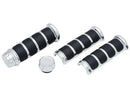 Harley Davidson Touring [2008-2024]-ISO handle covers for HD heated handles chrome-1