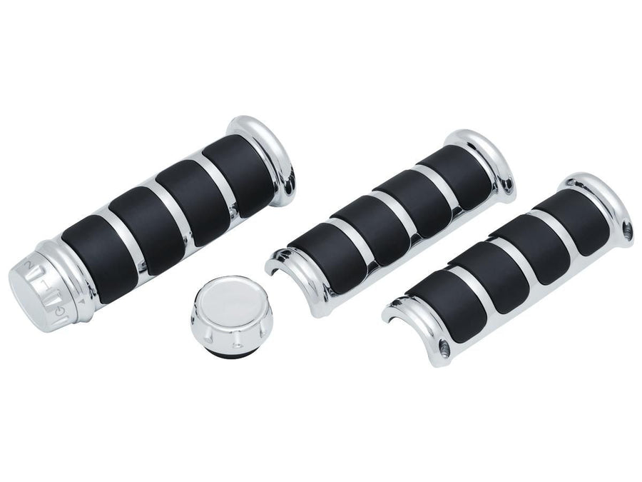 Harley Davidson Touring [2008-2024]-ISO handle covers for HD heated handles chrome
