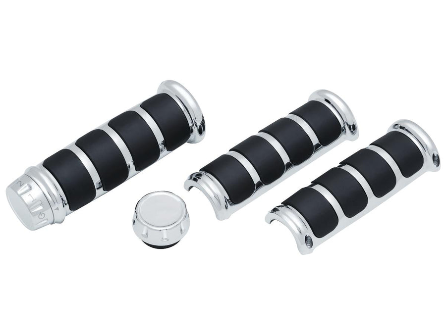 Harley Davidson Touring [2008-2024]-ISO handle covers for HD heated handles chrome