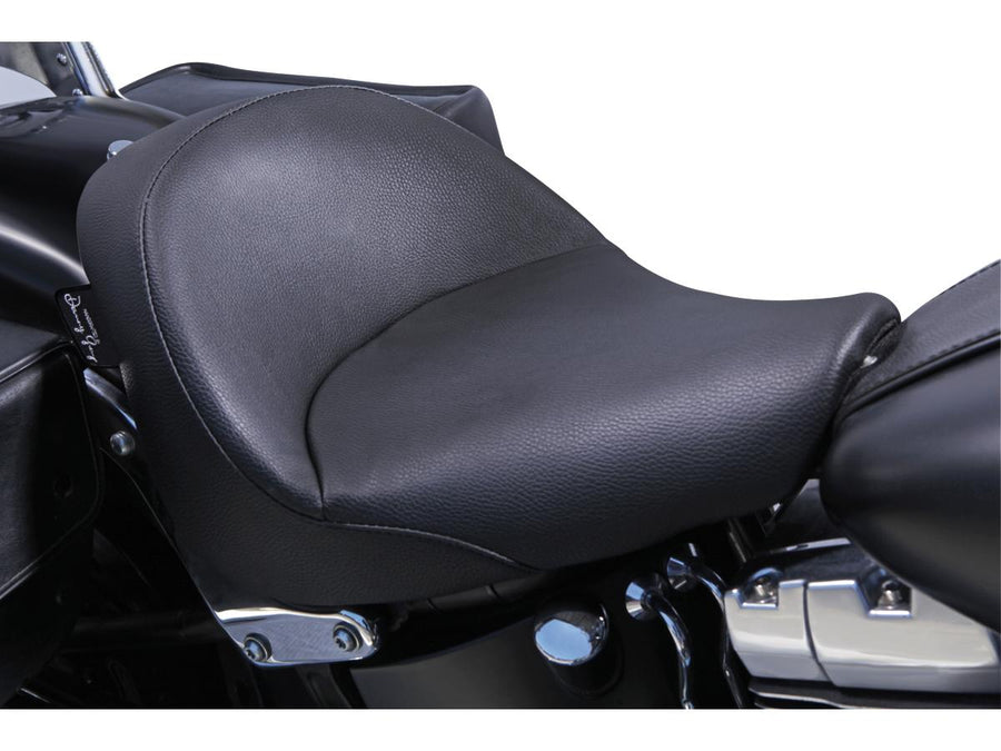 Harley Davidson Flstf [2014-2017] -Bigist Solo Vinyl Seat Black Vinyl