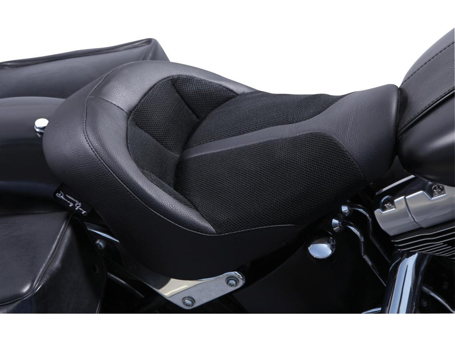 Harley Davidson Flstf [2014-2017] -Bigist Solo Air-2 Seat Black
