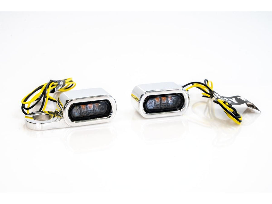 Harley Davidson Touring [2021-2024]-stripes LED turn signal aluminum polished light