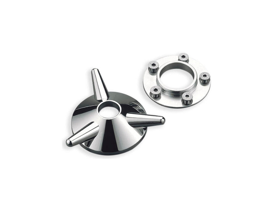 Harley Davidson Dyna [1999-2017]-Asse spinner di spinner Cover in alluminio lucido