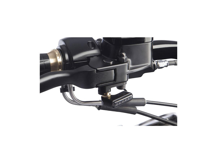 Harley Davidson Dyna [2000-2017]-Indicatore anteriore a LED universale Black anodizzato