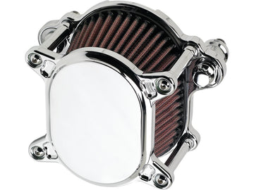 Harley Davidson Dyna [1999-2017] – Omega Glatter Luftfilter Chrom