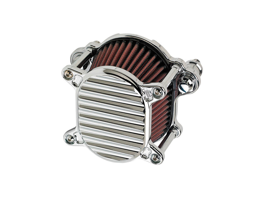 Harley Davidson Sportster [1991-2006]-Omega ribbed air filter chrome