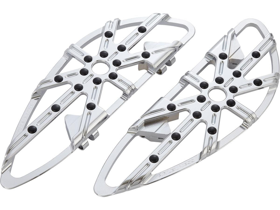 Harley Davidson Touring [1985-2025]-10-gauge driver's footrest chrome