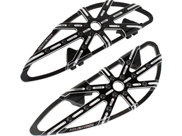Harley Davidson Touring [1985-2025] -10 calibre de calibre Renue de pied Black, anodisé
