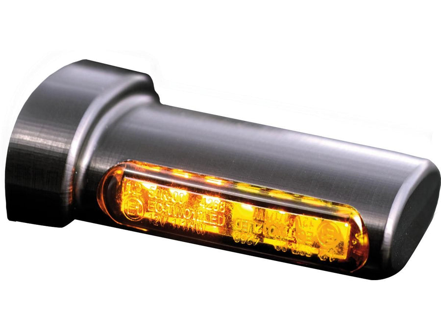 Harley Davidson Softail [1993-2024] – Winglet LED Blinker Schwarz Eloxiert Rauch LED