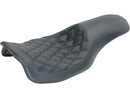 Harley Davidson Touring [2008-2025] -2-up Boss Diamond Seat Black Vinyl-1
